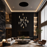 Phoenix Tree Modern Sculptural Ring Chandelier - scene