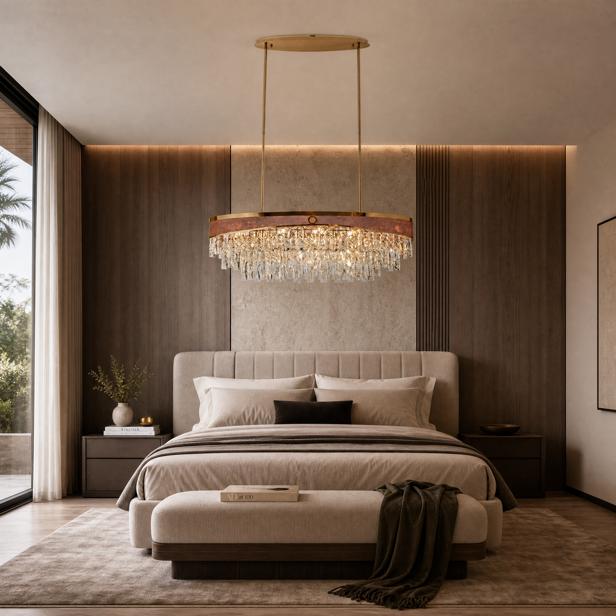 Pietra Crystal Rectangular Chandelier
