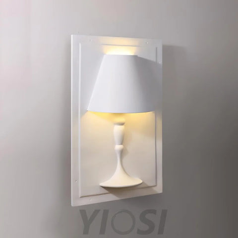 Plaster Picture Wall Sconce - Grain-1-Yiosilamp