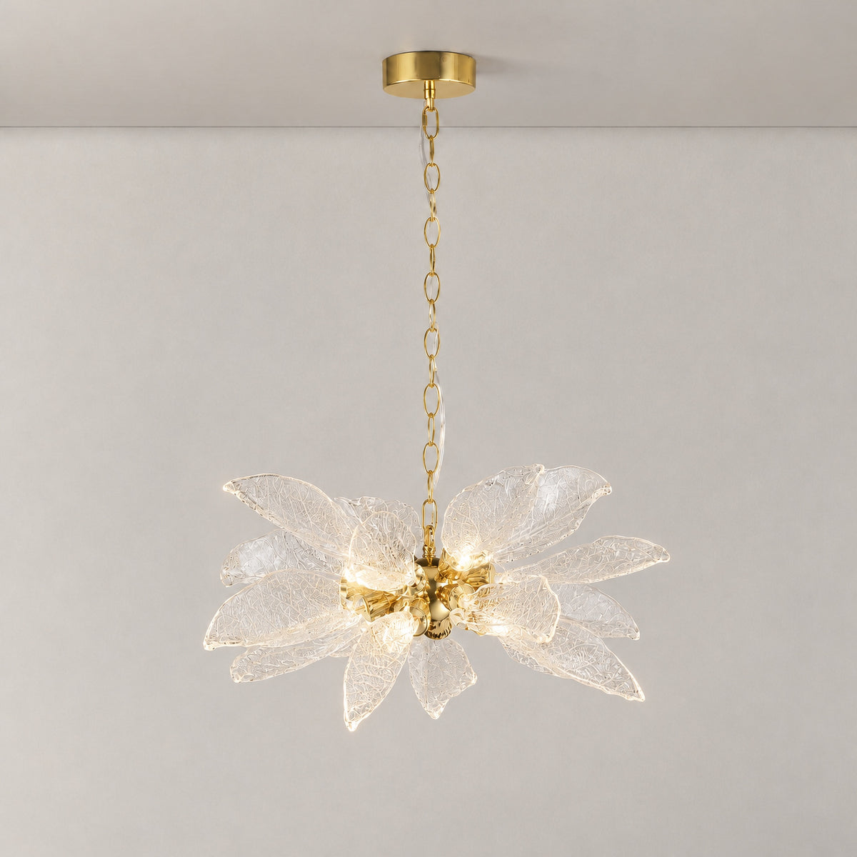 Platinum Leaf Chandelier D600 - Gold (New Color)