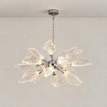 Platinum Leaf Chandelier D800 - Silver – lights on