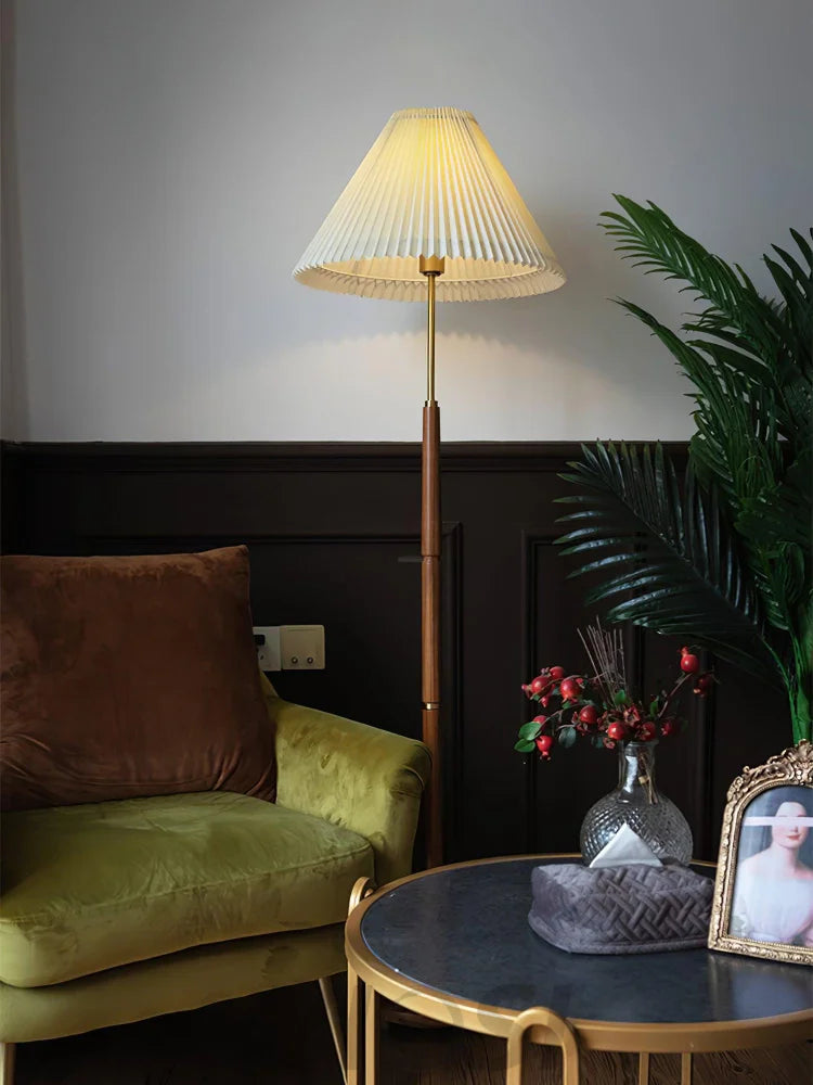 Pleated Floor Lamp ∅ 17.7″ - Yiosilamp