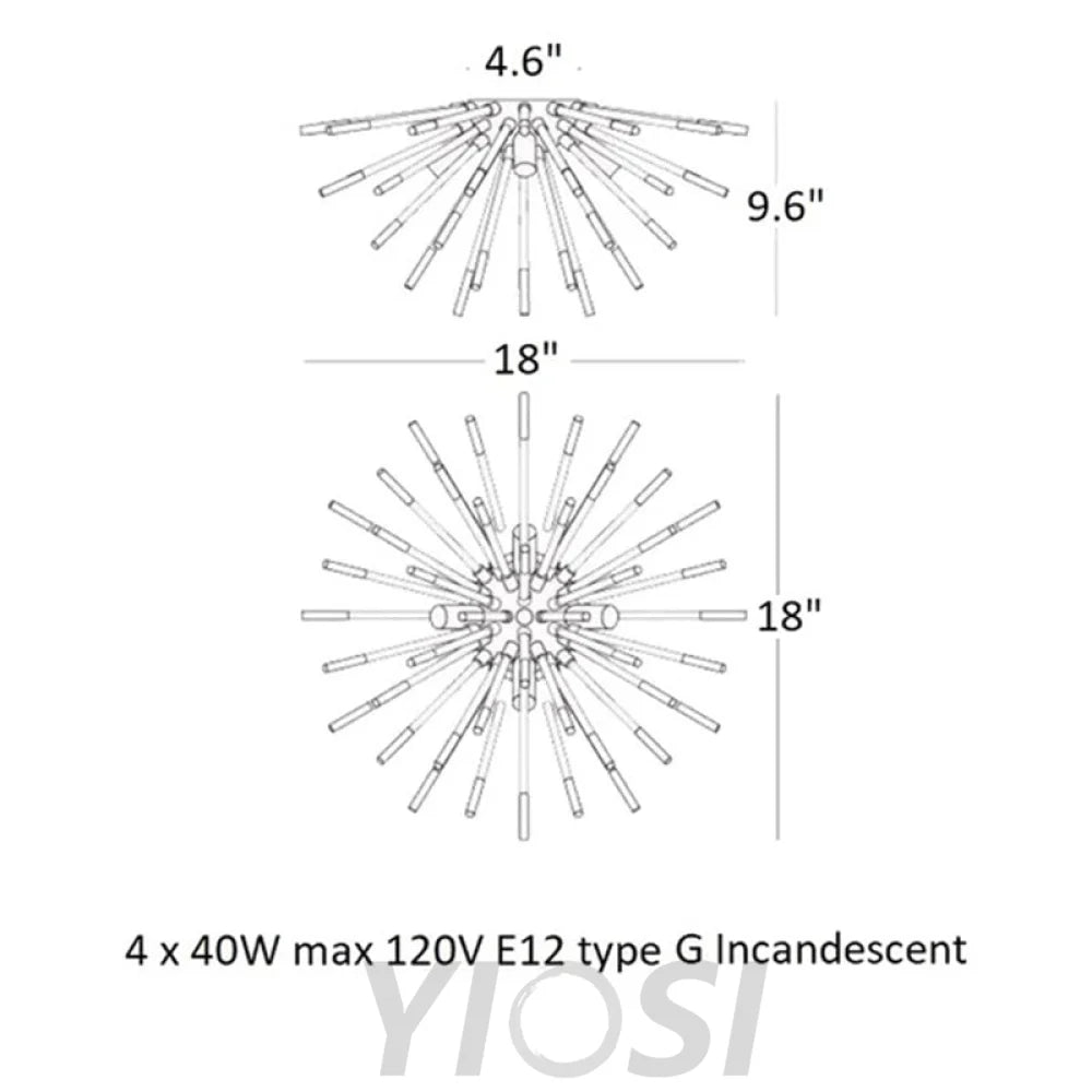 Post-Modern Sputnik Wall Sconce