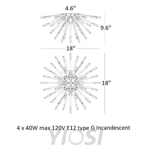 Post-Modern Sputnik Wall Sconce