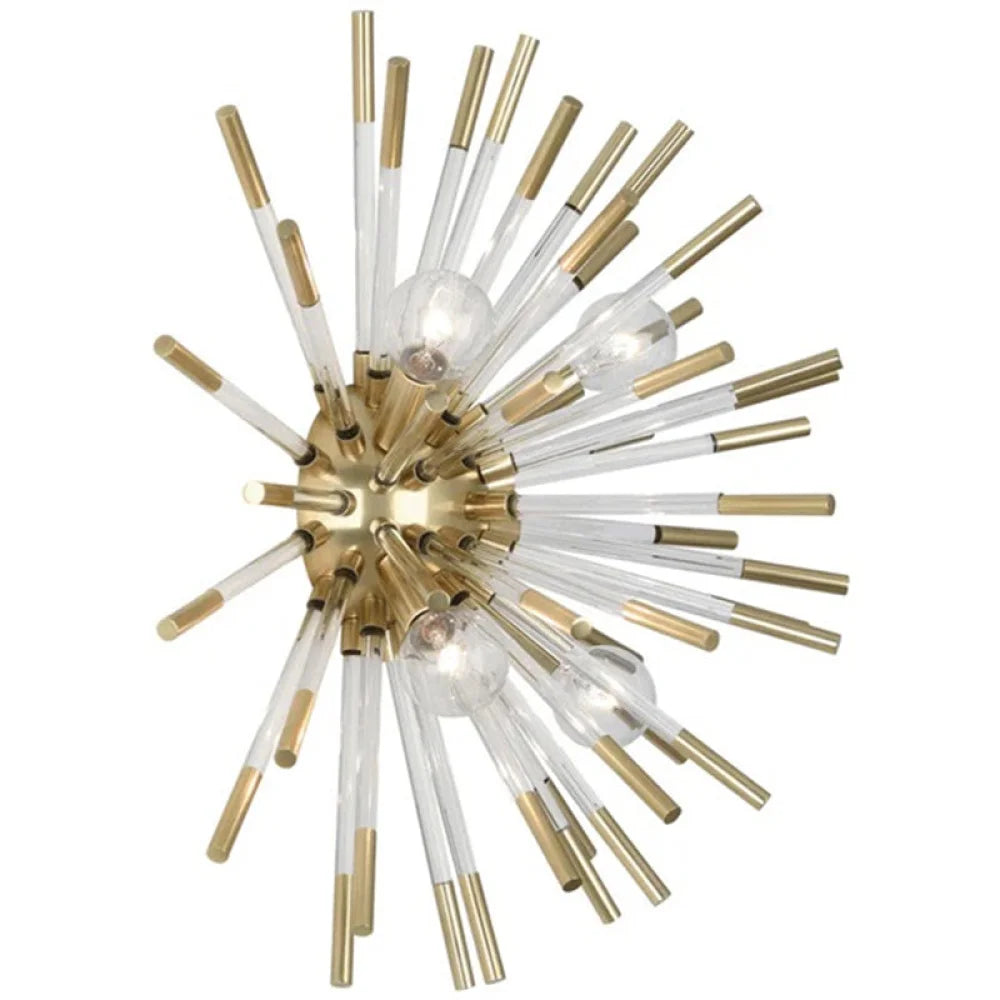 Post-Modern Sputnik Wall Sconce Brass