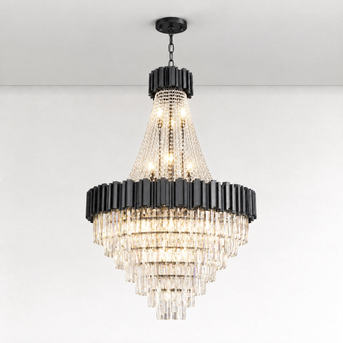 Preston Contemporary Crystal Round Chandelier