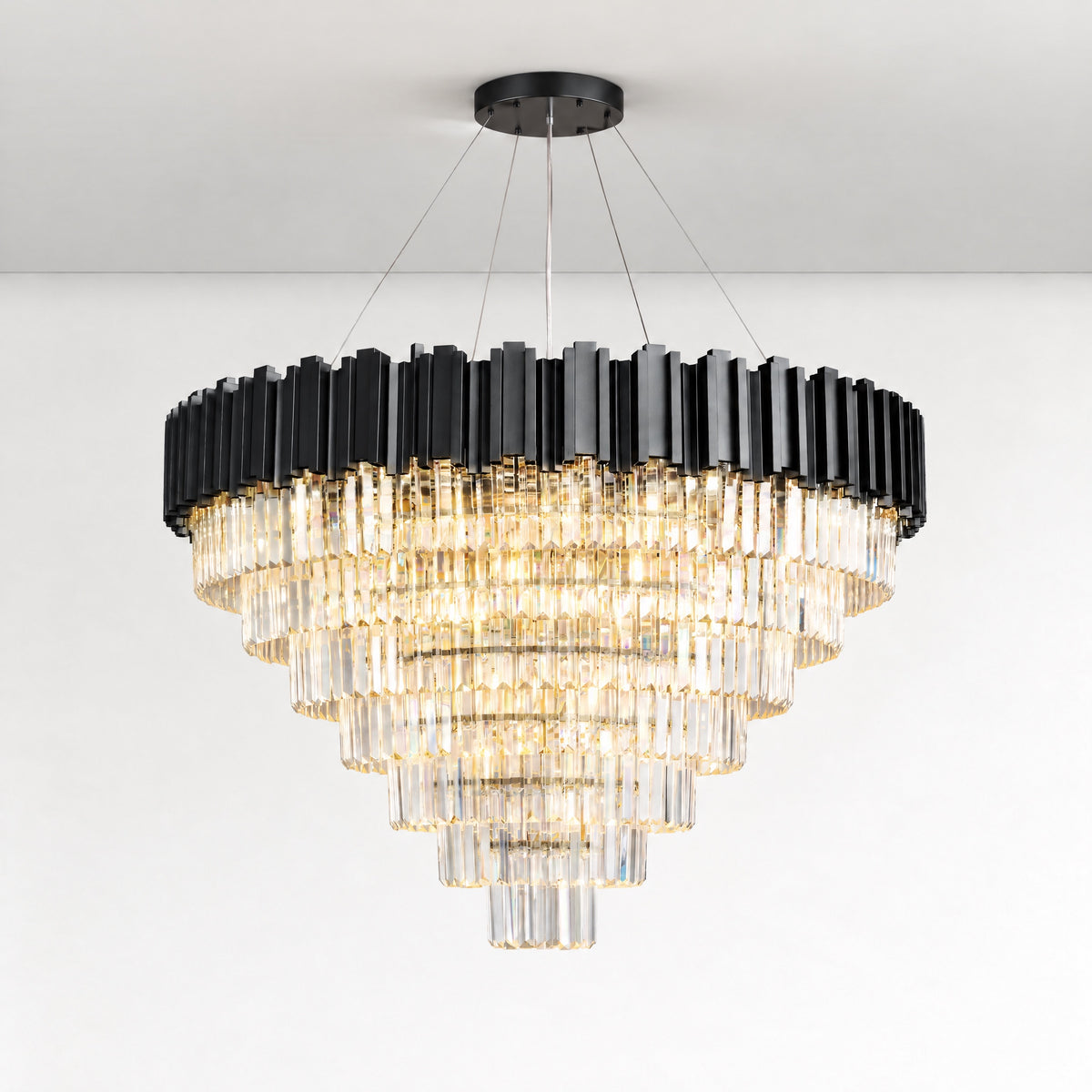 Preston Crystal Round Chandelier 39.4"D
