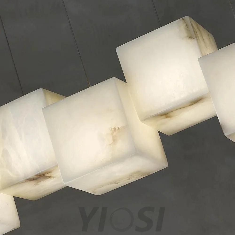 Prisca Alabaster Cubic Pendant Light Chandeliers