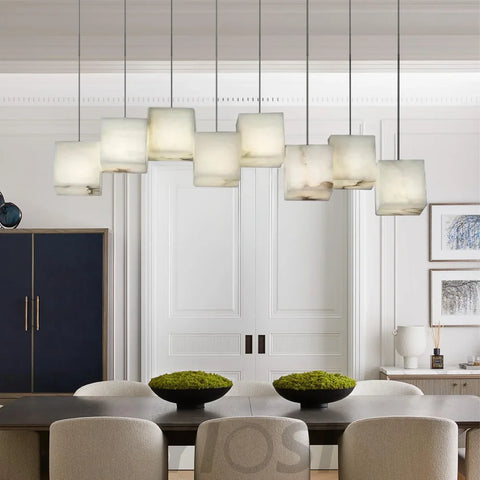 Prisca Alabaster Cubic Pendant Light Chandeliers