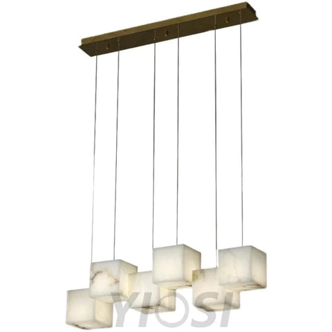 Prisca Alabaster Cubic Pendant Light Chandeliers