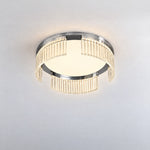 Prismata Crystal Modern Crystal Flush Mount Ceiling Light – lights on