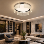 Prismata Crystal Modern Crystal Flush Mount Ceiling Light - scene