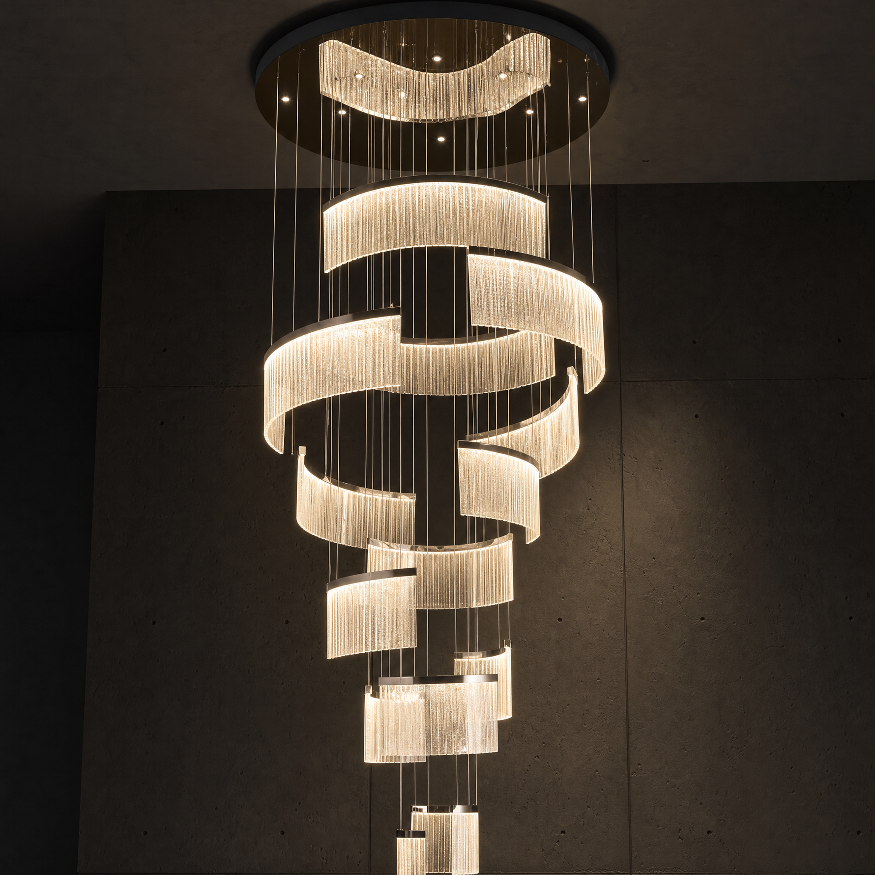 Prismata Crystal Modern Sculptural Ring Chandelier - main