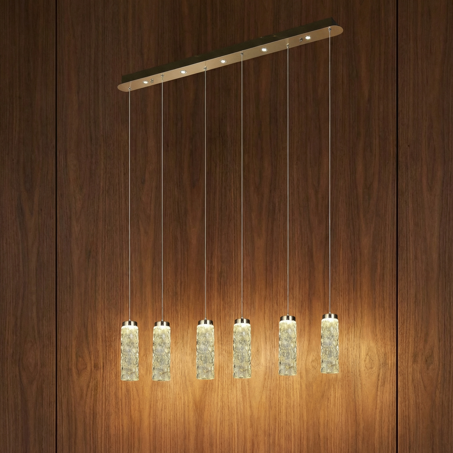 Yiosi Bamboo Rhythm Linear Chandelier - Image 1