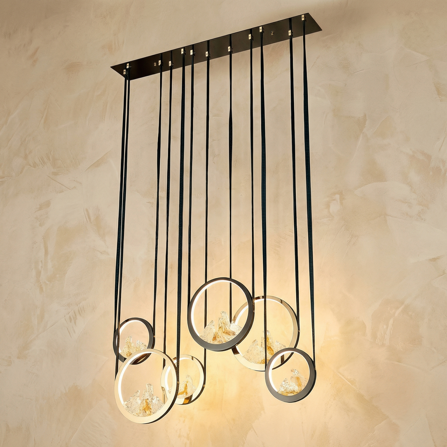 Yiosi Moonlit Mountain Linear Chandelier - Image 1