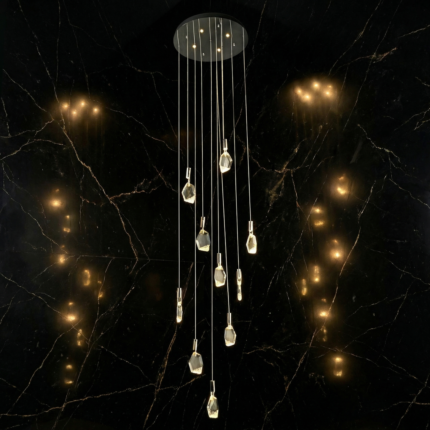 Yiosi Star Chain Crystal Staircase Chandelier - Image 1