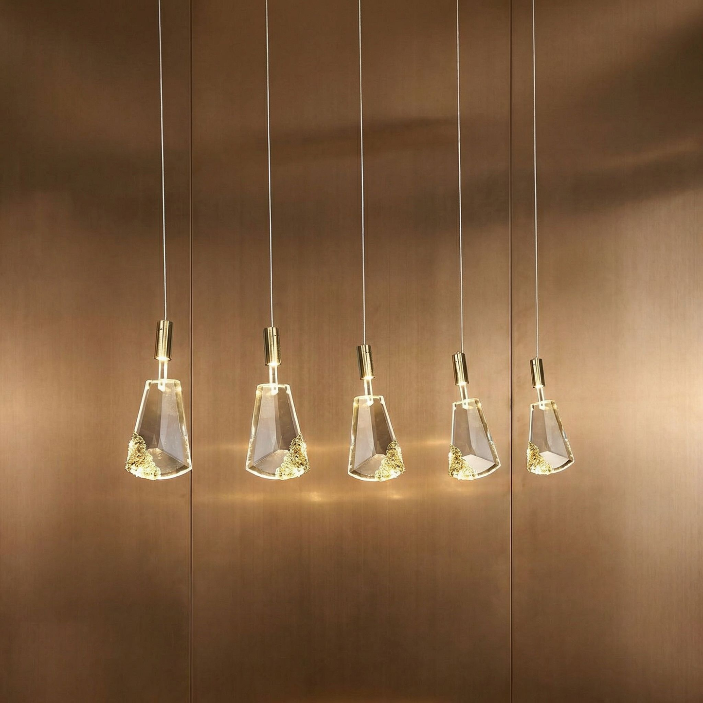 Yiosi Fan Shadow Crystal Linear Chandelier - Image 1