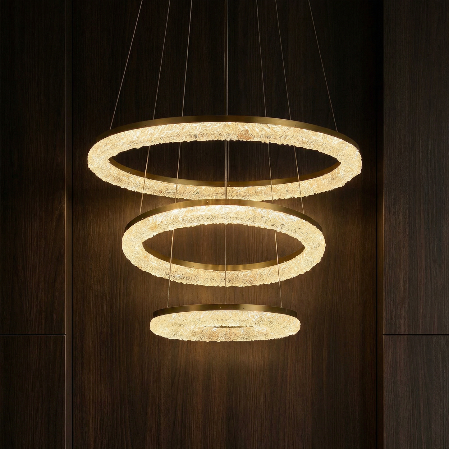 Yiosi Flora Crystal Three-Ring Chandelier - Image 1