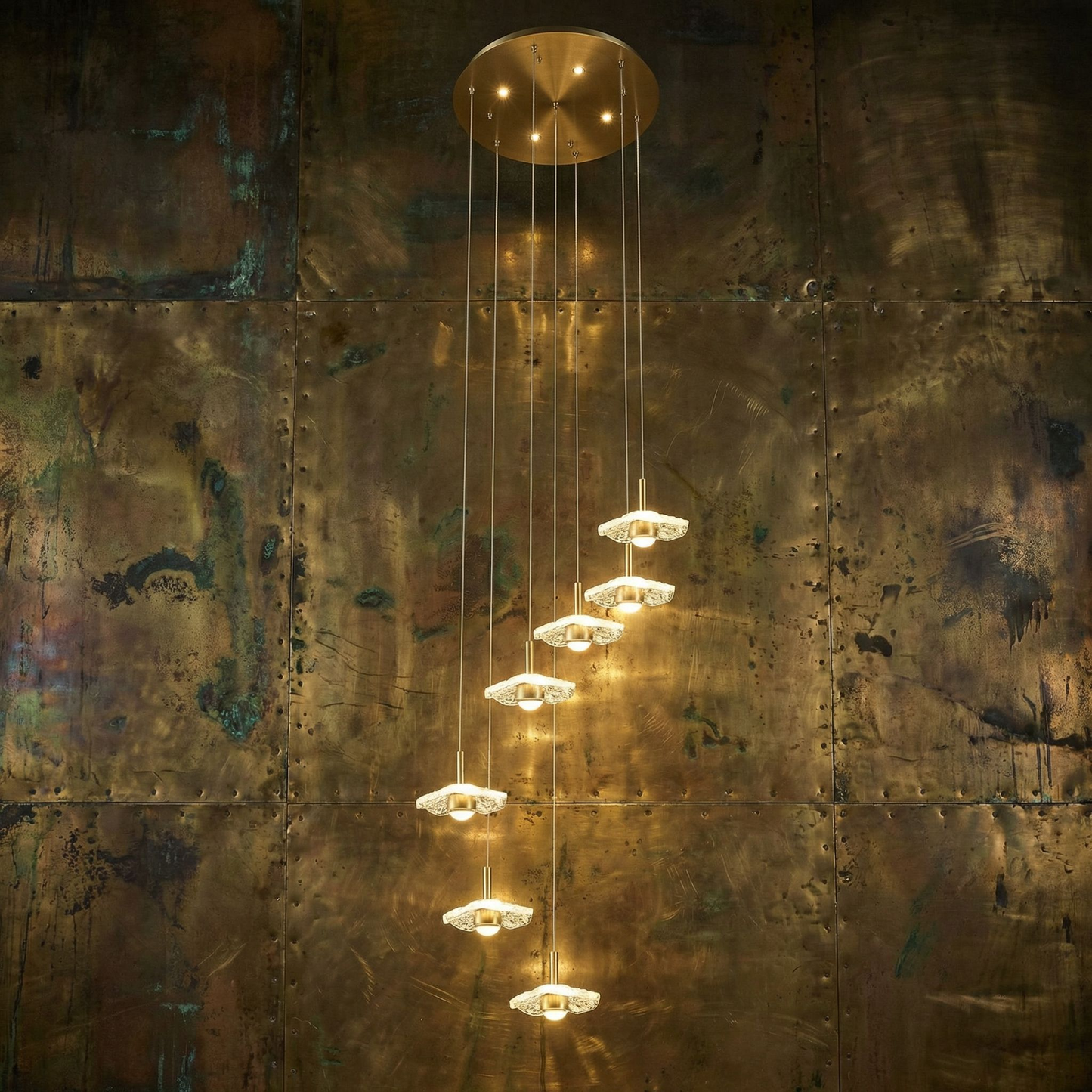 Yiosi Lotus Story Staircase Chandelier - Medium - Image 1
