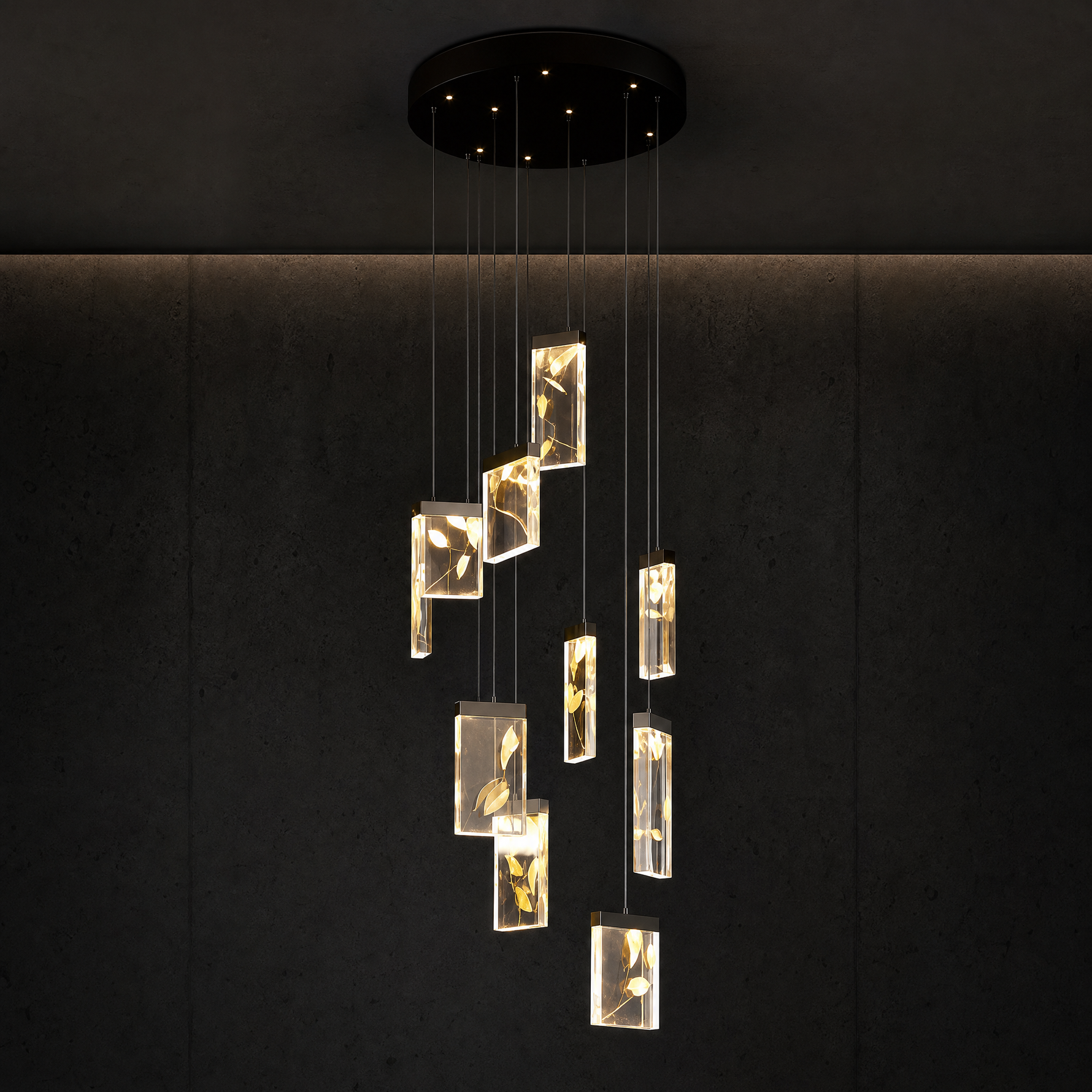Purple Mountain Modern Multi-Tier Cluster Chandelier - main