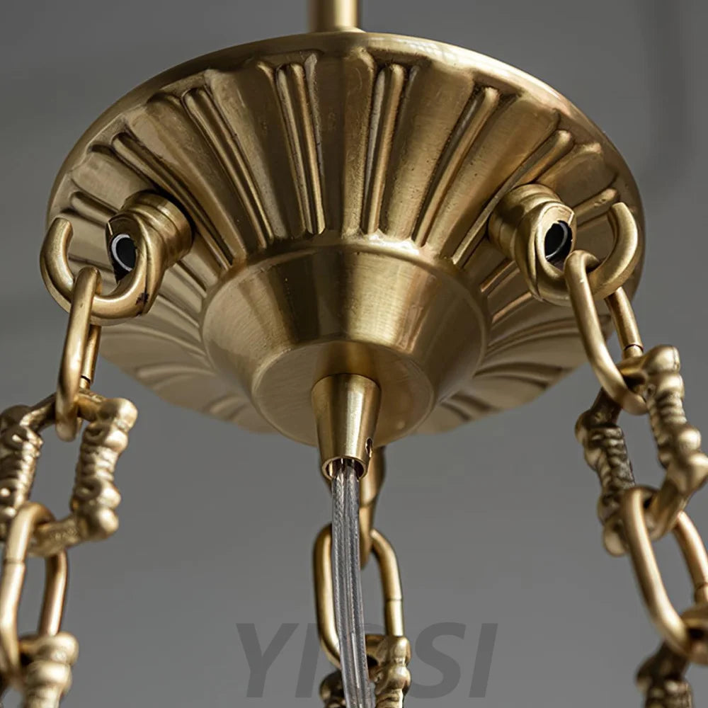Putti Statuettes Brass Chandelier - Yiosilamp