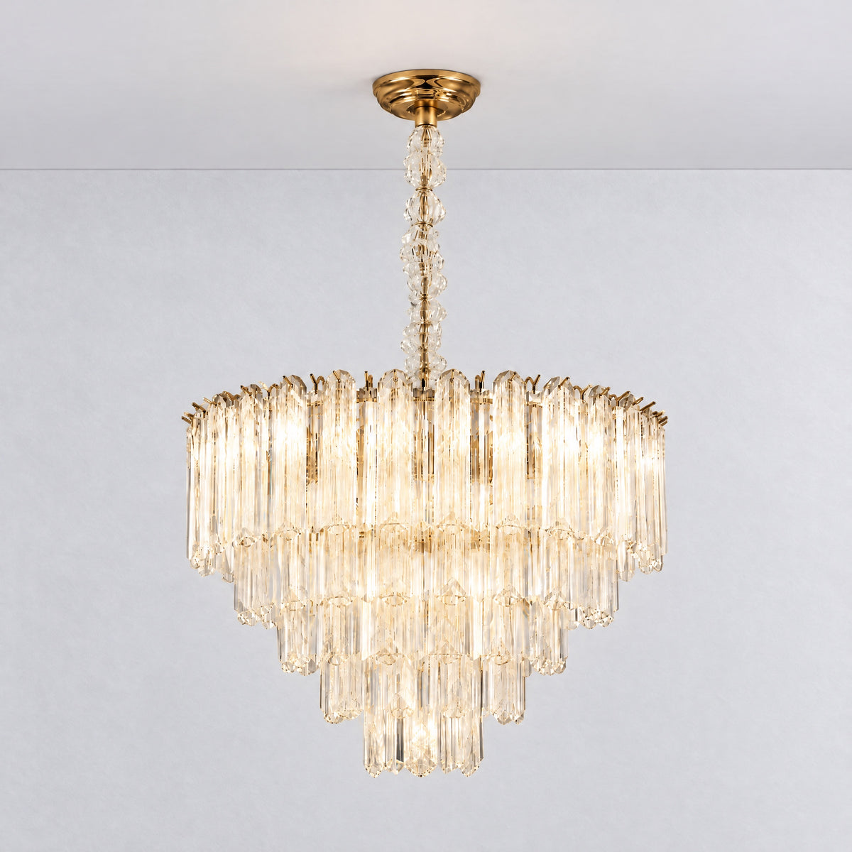 Quadro Glass Rod Chandelier