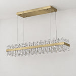 Quartz Glass Rectangular Chandelier – lights off