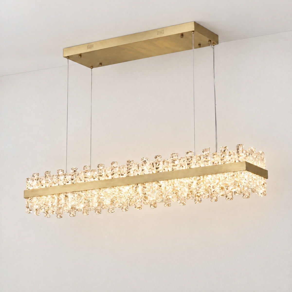 Quartz Glass Rectangular Chandelier