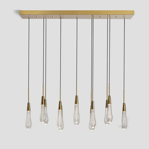 Raindrop Linear Chandelier 37’’ 50’’ 70’’ 87’’ Brass /