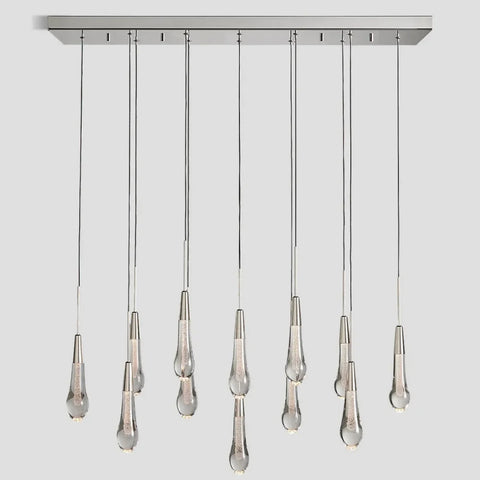 Raindrop Linear Chandelier 37’’ 50’’ 70’’ 87’’ Nickel /