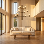 Yiosi Ramo Globe Alabaster Chandelier — Brass - Image 3