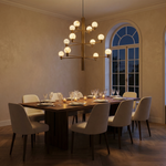 Yiosi Ramo Globe Alabaster Chandelier — Brass - Image 4