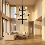 Yiosi Ramo Globe Alabaster Chandelier — Black - Image 3