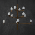 Yiosi Ramo Egg Alabaster Chandelier — Brass - Image 2