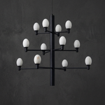 Yiosi Ramo Egg Alabaster Chandelier — Black - Image 2