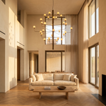 Yiosi Ramo Cluster Alabaster Chandelier — Brass - Image 3
