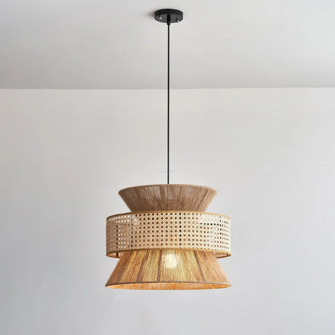 Rattan Bamboo Pendant - Rattan-1-Yiosilamp