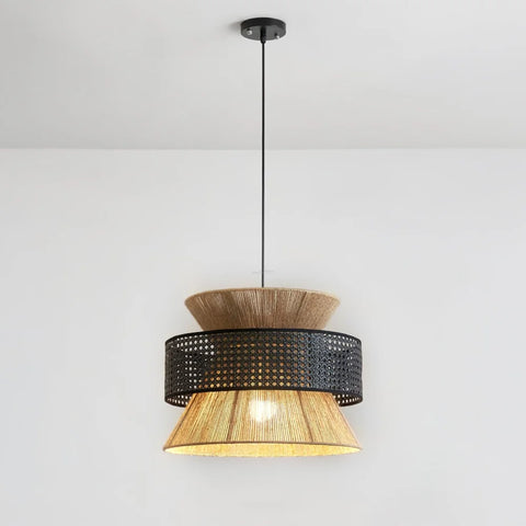 Rattan Bamboo Pendant - Rattan-1-Yiosilamp