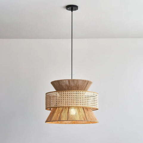 Rattan Bamboo Pendant - Rattan-1-Yiosilamp
