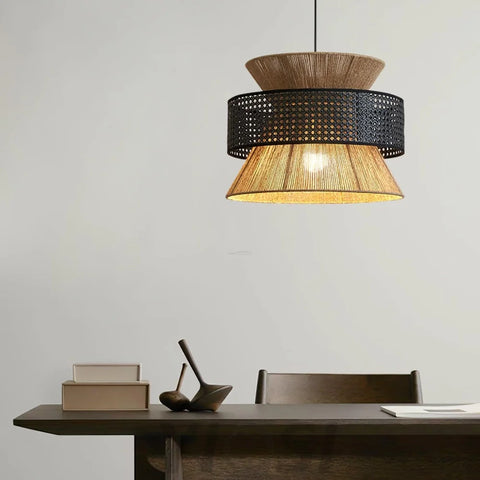 Rattan Bamboo Pendant - Rattan-1-Yiosilamp