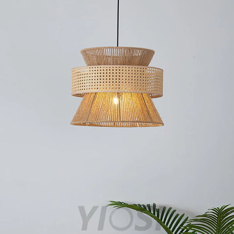 Rattan Bamboo Pendant - Rattan-1-Yiosilamp