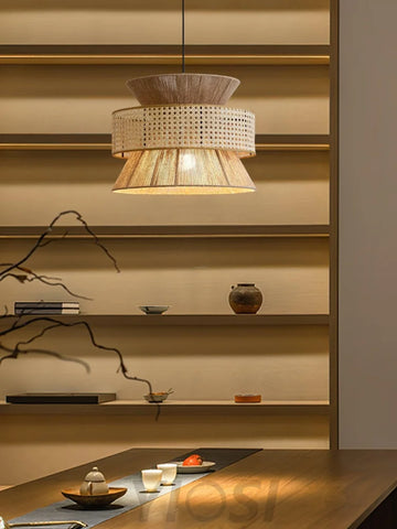 Rattan Bamboo Pendant - Rattan-1-Yiosilamp