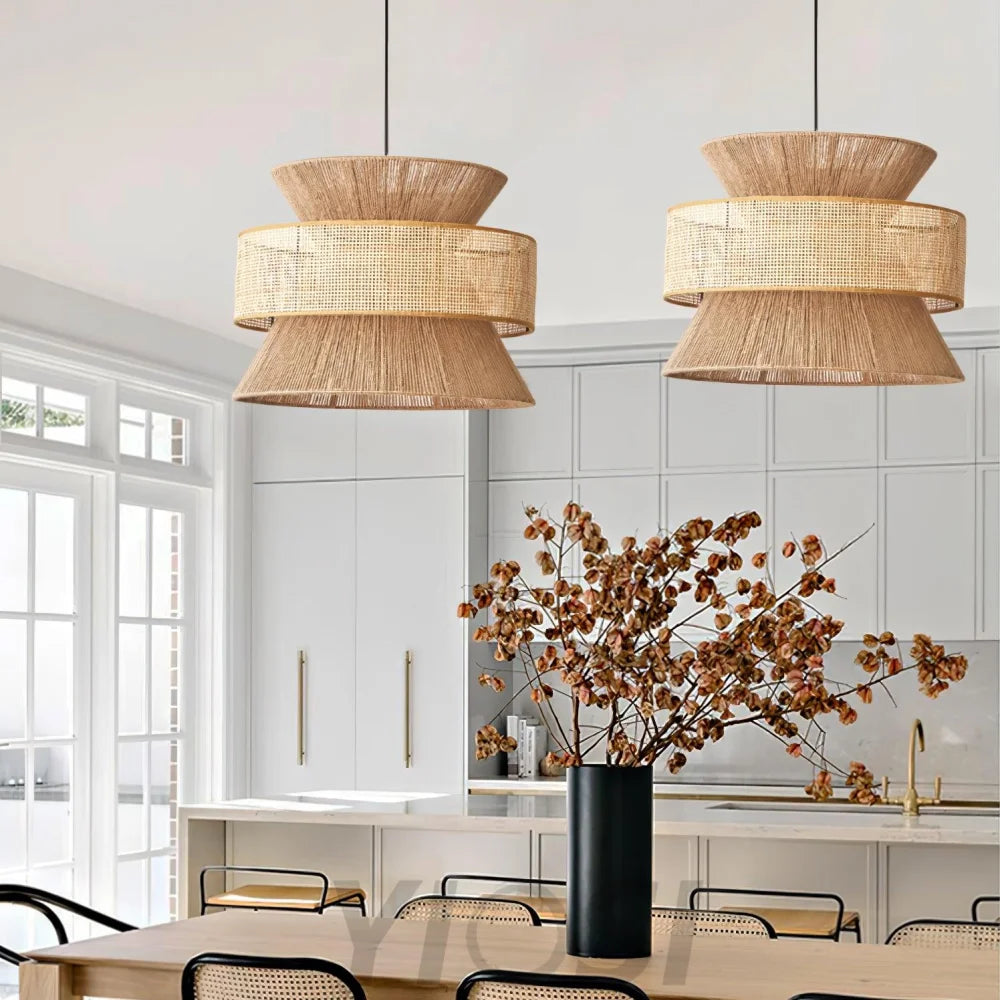 Rattan Bamboo Pendant - Rattan-1-Yiosilamp