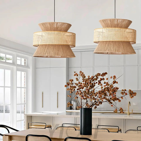 Rattan Bamboo Pendant - Rattan-1-Yiosilamp