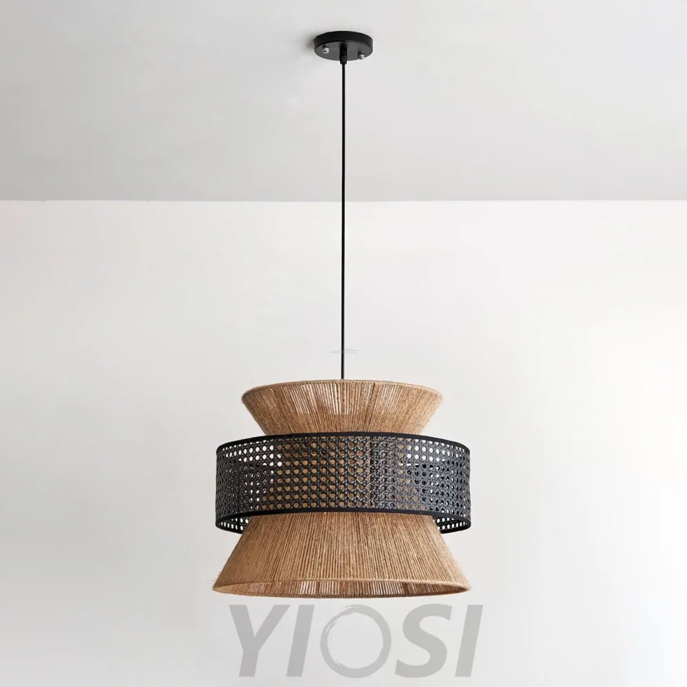 Rattan Bamboo Pendant - Rattan-1-Yiosilamp