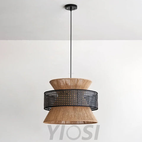 Rattan Bamboo Pendant - Rattan-1-Yiosilamp
