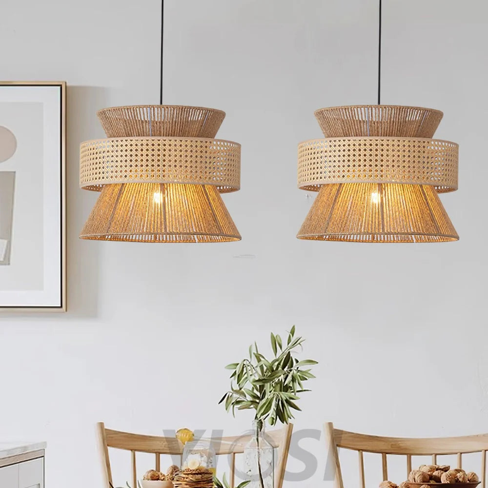 Rattan Bamboo Pendant - Rattan-1-Yiosilamp