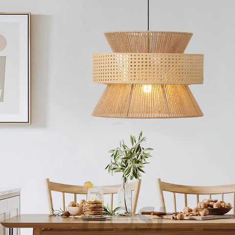 Rattan Bamboo Pendant - Rattan-1-Yiosilamp