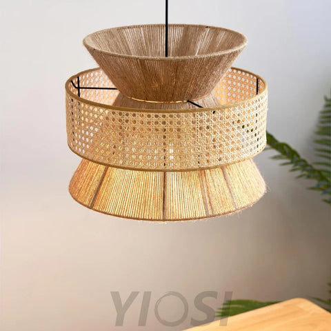 Rattan Bamboo Pendant - Rattan-1-Yiosilamp