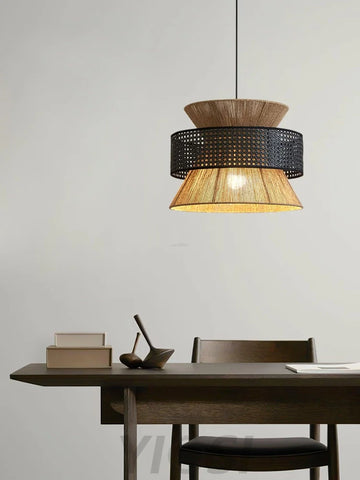 Rattan Bamboo Pendant - Rattan-1-Yiosilamp